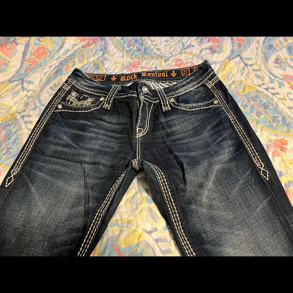 Barely worn Rock Revival jeans, Darcy, Easy Boot, size 27 (waist). - Picture 5 of 10